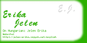 erika jelen business card